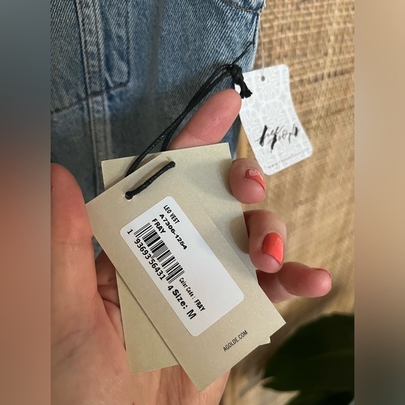 AGOLDE Leo Frayed Crop Denim Vest - Picture 12 of 12